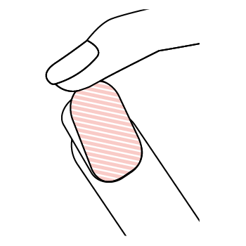Press the nail down firmly onto your natural nail